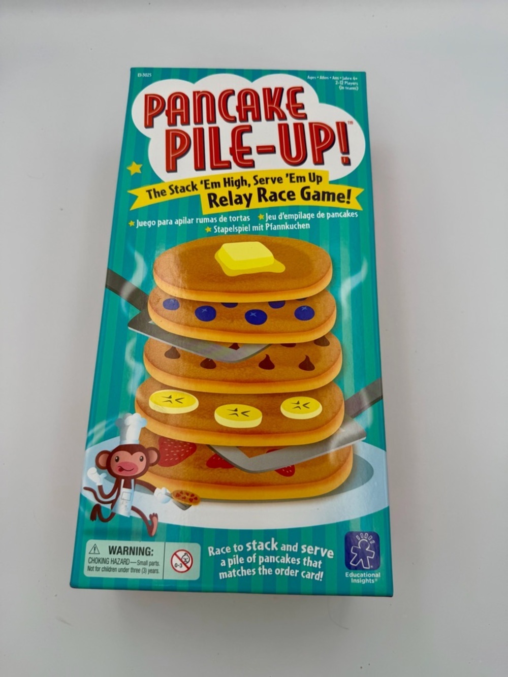 Pancake Pile-Up! Relay Race Game - Teal - Educational Insights